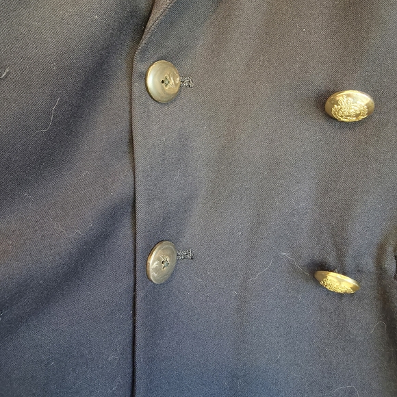 VTG Ralph Lauren Blue Label Wool Blazer Navy Blue Double Breasted Gold Buttons - Picture 7 of 11